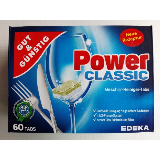 Таблетки для посудомоечных машин Power Classic 